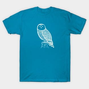 Snowy Owl - bird lovers hand drawn detailed design T-Shirt